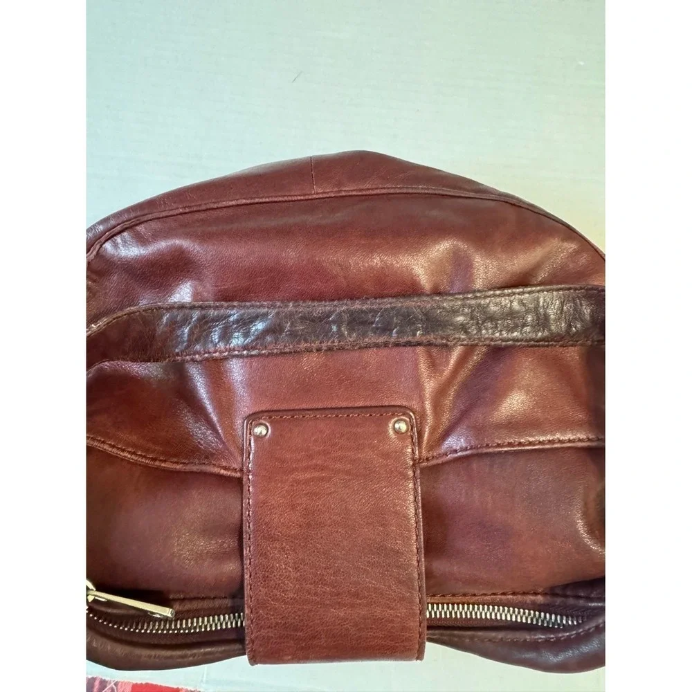 Michael Kors Leather Hobo Shoulder Bag Purse Y2K Bohemian Brown Buckle